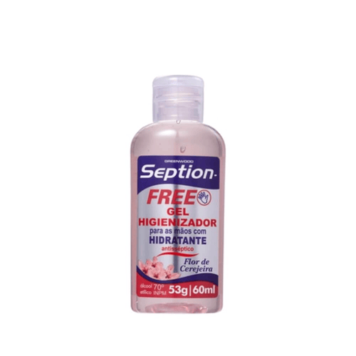 Gel Higienizador Para Mãos Seption Free Flor De Cerejeira Com Hidratante 60Ml