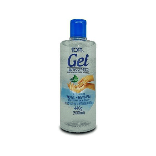 Gel Higienizador Para Mãos Soft Fix Hidratante Com Álcool 70 500Ml