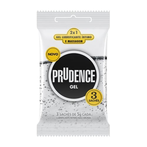 PRUDENCE GEL  LUBRIFICANTE INTIMO E MASSAGEM NEUTRO C/3 SACHES DE 5 G