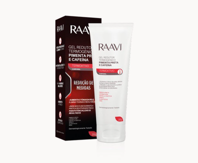 Gel Redutor Termogênico Pimenta Preta Raavi 200G