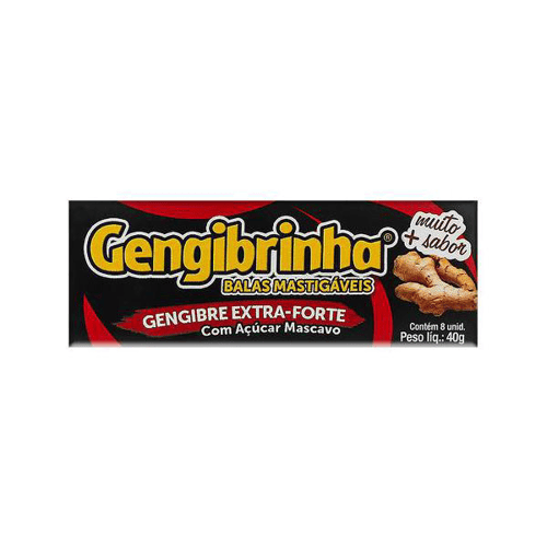 Gengibrinha Com 8 Balas Mastigáveis Extra Forte