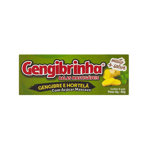 Imagem do produto Gengibrinha Com 8 Balas Mastigáveis Gengibre Alcacuz Hortela