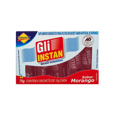 Gli Instan - Bala Líquida Sabor Morango Com Glicose Instantnea C 5 Sachês De 15G Cada