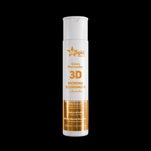 Imagem do produto Gloss Matizador 3D Morena Iluminada Amêndoa Magic Color 300Ml