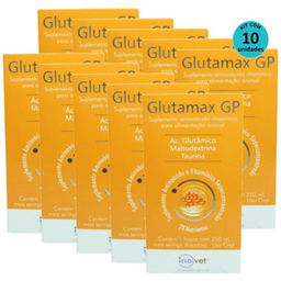 Imagem do produto Glutamax Gp Suplemento Para Animais 250Ml Inovet Kit 10