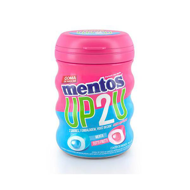 Goma De Mascar Mentos Tutti Frutti Up2u Garrafa 56G
