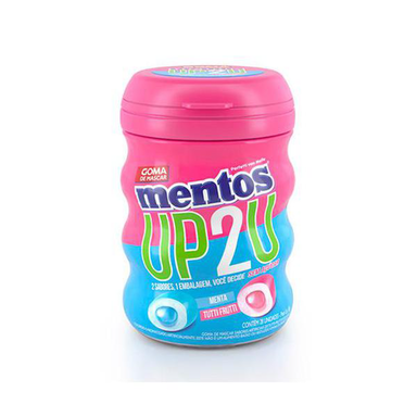 Goma De Mascar Mentos Tutti Frutti Up2u Garrafa 56G