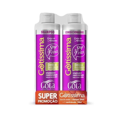 Gota Dourada Kit Gotíssima Oléo De Cocostop Frizz