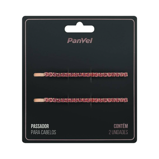 Imagem do produto Grampo De Cabelo Com Pedraria Rose Panvel Acessorios Com 2 Unidades Colecao Boho