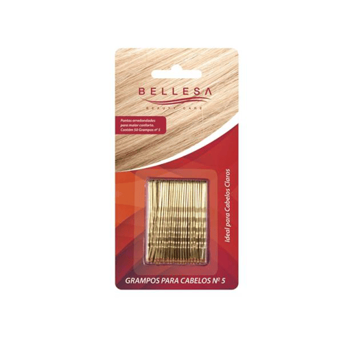 Grampos Cabelo Bellesa N5 Loiro Com 50