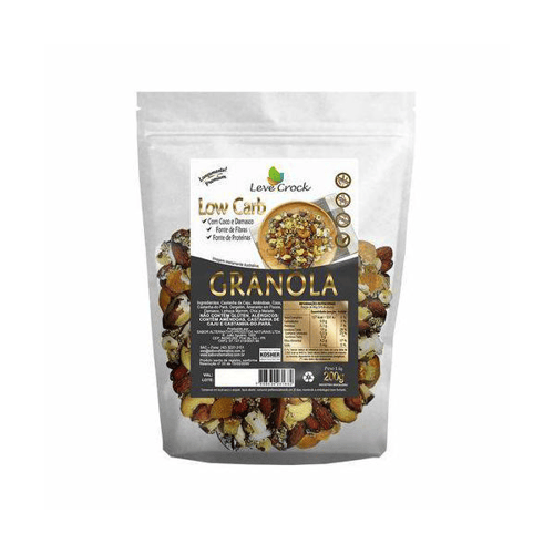 Granola Low Carb Coco E Damasco Leve Crock 200G