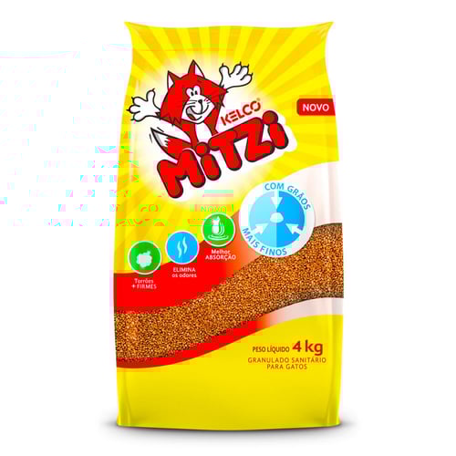 Imagem do produto Granulado Sanitário Higiênico Mitzi Kelco Para Gato 4Kg