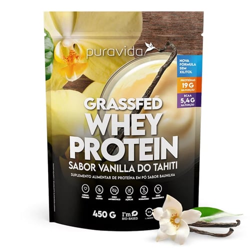 Grassfed Whey Protein Vanilla Tahiti 450G Pura Vida