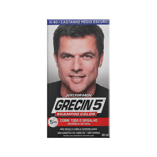 Imagem do produto Grecin - 5 Shampoo Color Castanho Médio Escuro 40