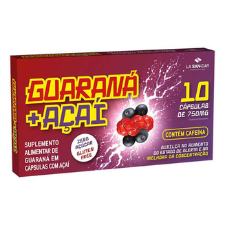 Imagem do produto Guarana+Acai Lasanday Com 10 Capsulas 750Mg