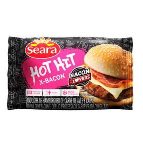 Imagem do produto Hambúrguer Hot Hit X Bacon 145G