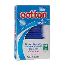 Hastes Flexíveis Cotton Com 75 Unidades