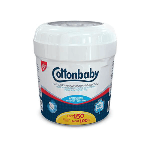 Imagem do produto Hastes - Flexiveis Cottonbaby Pote Com 150 Unidades