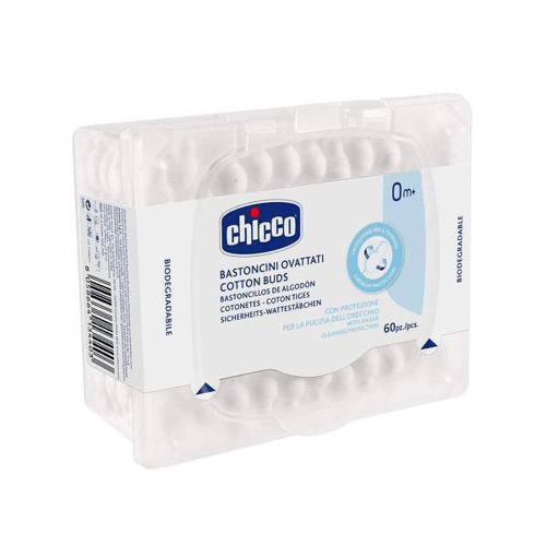 Imagem do produto Hastes Flexíveis De Segurança Chicco Cotonetes Com 60 Unidades