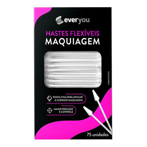 Imagem do produto Hastes Flexiveis Ever You Para Maquiagem 75 Unidades