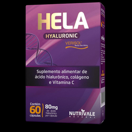 Hela Hyaluronic + Verisol + Vit C Nutrivale Natural - 60 Cápsulas De 500 Mg