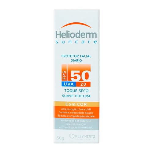 Protetor Solar Facial Helioderm Fps50 Com Cor 50G