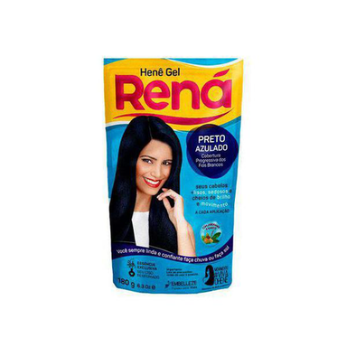 Henê Rená Gel Preto Azulado 180G