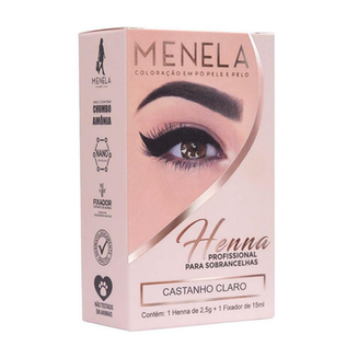 Imagem do produto Henna Para Sobrancelhas Menela Castanho Claro 2,5G +Fixador