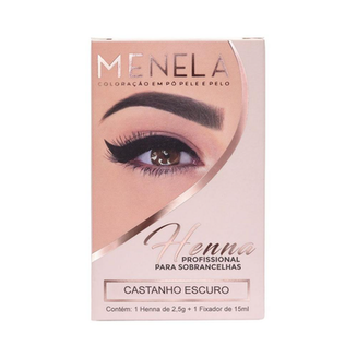 Imagem do produto Henna Para Sobrancelhas Menela Castanho Escuro 2,5G+Fixador