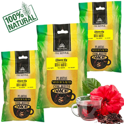 Hibisco Chá 100% Natural Só Flores Kampo Ervas 3Und 60G Cada De