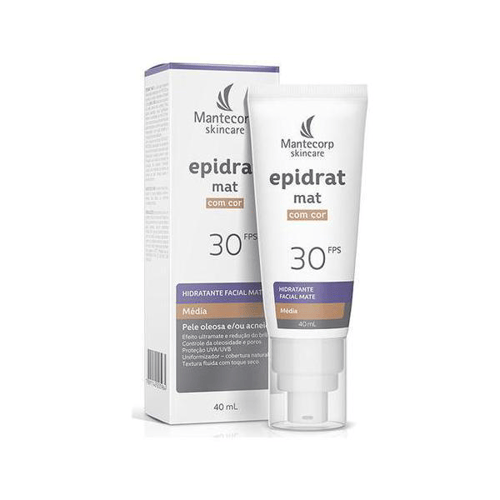 Hidratante Facial Epidrat - Mat Fps30 Cor Média 40Ml