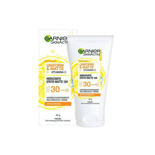 Hidratante Facial Garnier Skinactive Uniform&Matte Vitamina C Fps30 40G