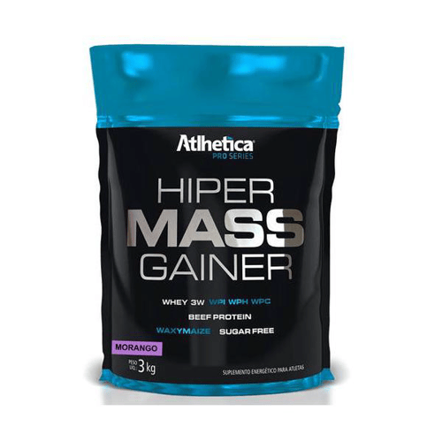Imagem do produto Hiper Mass Gainer Atlhetica Pro Series Sabor Morango Com 3Kg
