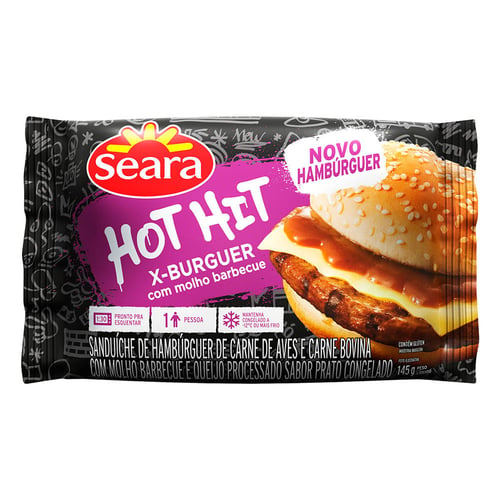 Hot Hit Seara Xburguer Barbecue 145G