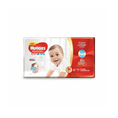 Imagem do produto Huggies Fralda Supreme Care Unissex Hiper M Com 80 Unidades