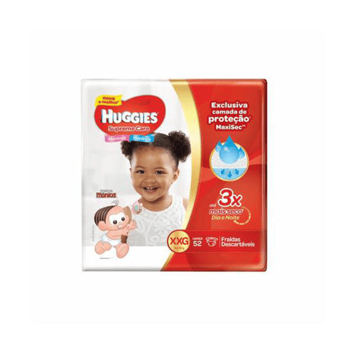Imagem do produto Huggies Fralda Supreme Care Unissex Hiper Xxg 52 Unidades