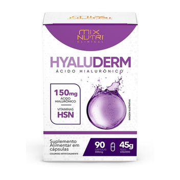 Hyaluderm Ácido Hialurôncio 150Mg Mix Nutri Com 90 Cápsulas