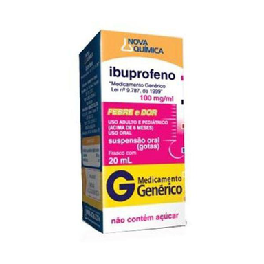 Ibuprofeno - 100Mg 20Ml Nova Química Genérico