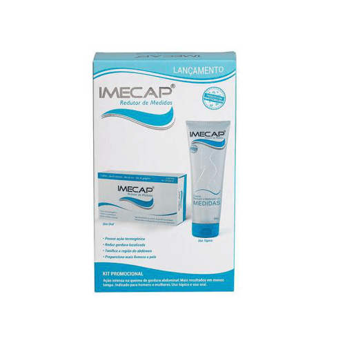 Imecap Redutor Kit Creme 250G E 3 Blistes Com 20 Capsulas Cada