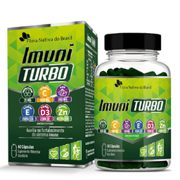 Imagem do produto Imuni Turbo Própolis Verde, Alho E Vitaminas 800Mg 60 Cápsulas Flora Nativa