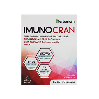 Imagem do produto Imunocran Herbarium Com 30 Cápsulas