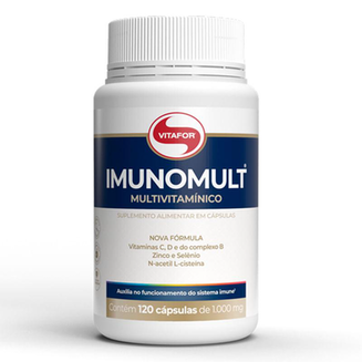 Imagem do produto Imunomult Multivitamínico Vitafor 120 Cápsulas