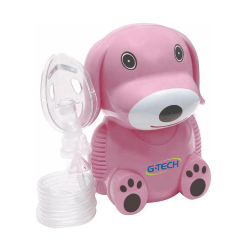 Inalador Nebulizador Nebdog Rosa Gtech Bivolt