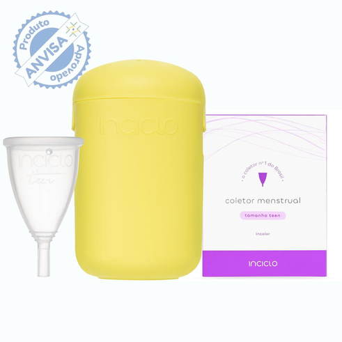Imagem do produto Inciclo Coletor Menstrual Teen + Cápsula Esterilizadora Cor: Coletor Inciclo Teen + Cápsula Girassol