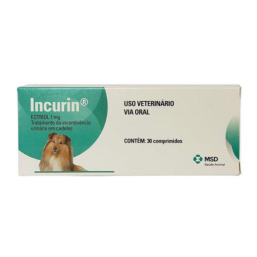 Imagem do produto Incurin 1Mg 30 Comp Estriol Msd Incontinência Urinária Cadelas