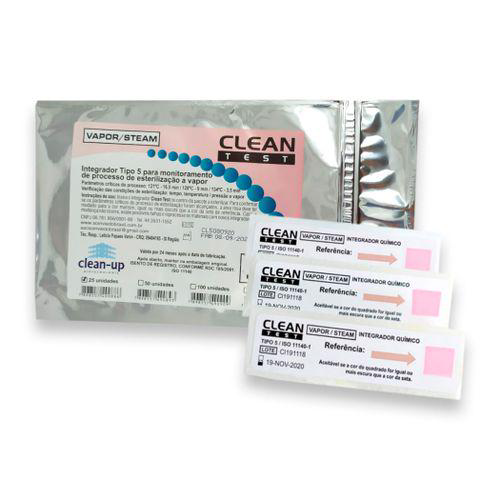 Imagem do produto Indicador Químico Classe 5 Vapor Clean Test Com 25 Clean Up