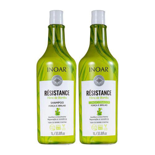 Imagem do produto Inoar Kit Résistance Fibra De Bambu Salon Duo Litro