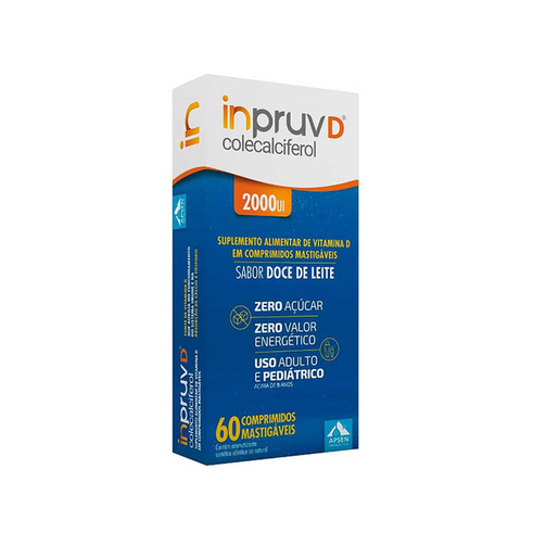Imagem do produto Inpruv D Mastigável Doce De Leite 2000Ui Com 60 Comprimidos