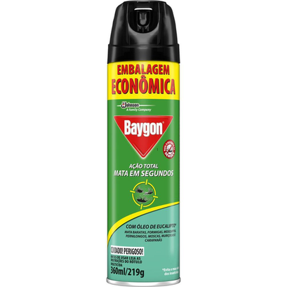 Imagem do produto Inseticida Baygon Ação Total Aerosol Eucalipto 395Ml