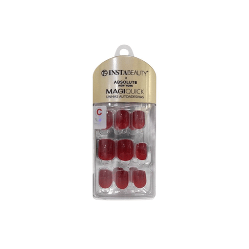 Instabeauty X Absolute Ny Unhas Autoadesivas Wine Red C